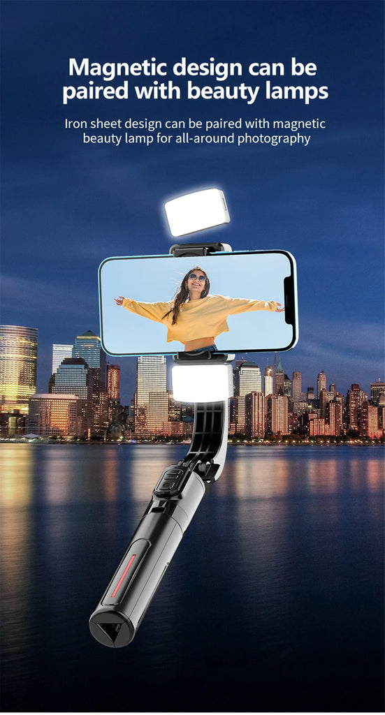 FANGTUOSI New Mobile Video stabilizer Bluetooth selfie stick tripod Wireless cellphone Gimbal Stabilizer For Smartphone Live