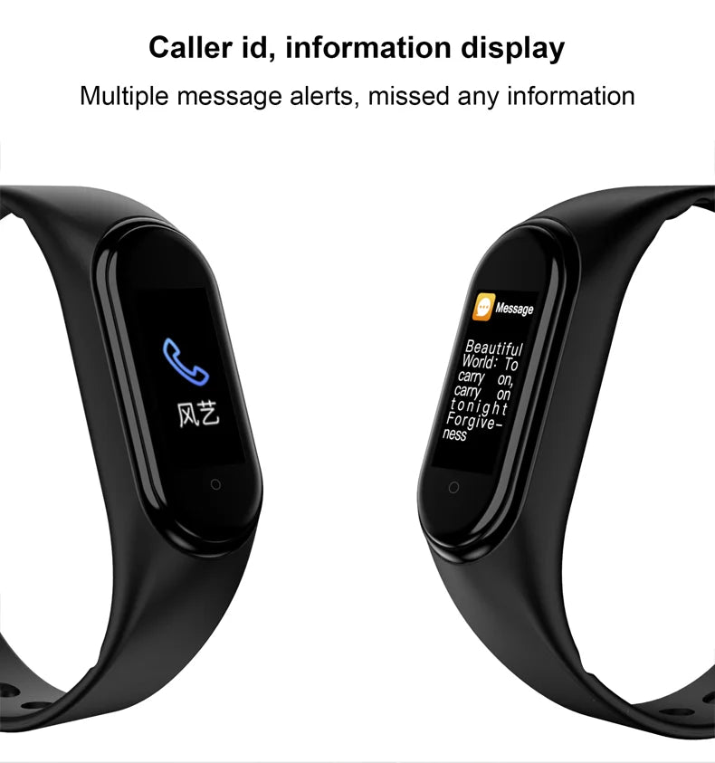 M4 Smart Digital Watch Bracelet IP65 Waterproof with Heart Rate Monitoring Running Calorie Counter Health Sport Tracker