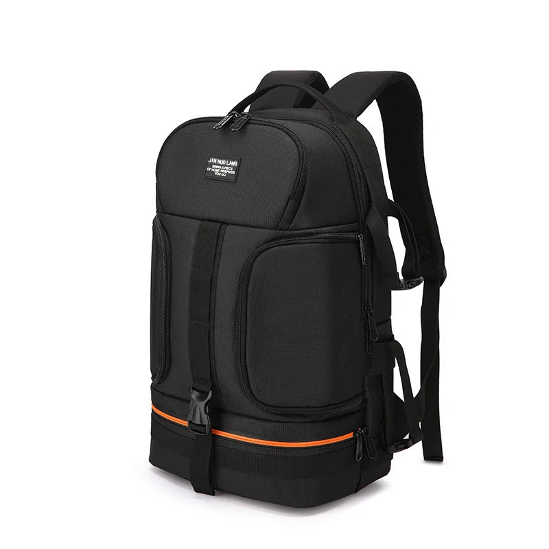 JINNUOLANG Professional Digital SLR Camera Backpack Large Photography Bag Tripod Holder Waterproof Rain Cover Outdoor Hiking