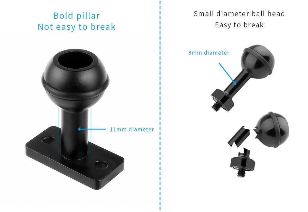 Diving Dual Handle Tray Stabilizer Bracket Rig Bracket Kit w Buoyancy Float Arm Underwater Fill Lights for GoPro 10 DSLR Cameras