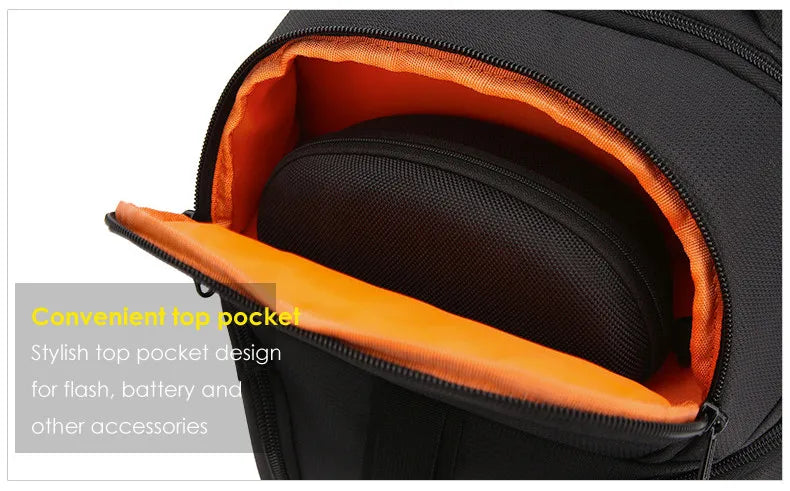 JINNUOLANG Professional Digital SLR Camera Backpack Large Photography Bag Tripod Holder Waterproof Rain Cover Outdoor Hiking