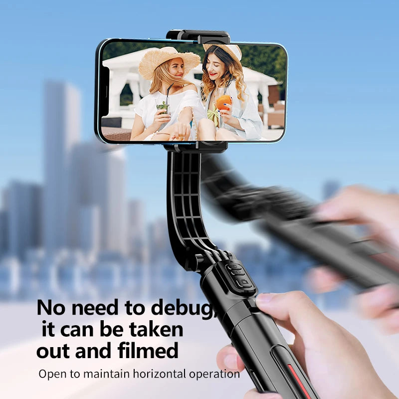 FANGTUOSI New Mobile Video stabilizer Bluetooth selfie stick tripod Wireless cellphone Gimbal Stabilizer For Smartphone Live