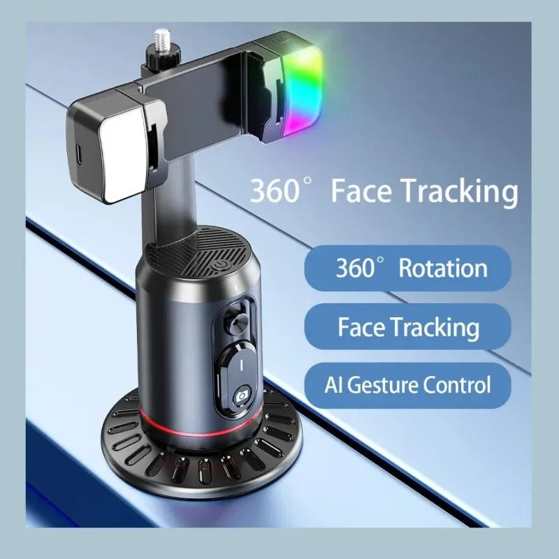 FANGTUOSI New Selfie Stick 360 Rotation Follow-up Gimbal Stabilizer Monopod Desktop Tracking Gimbal With Remote for Tiktok Live
