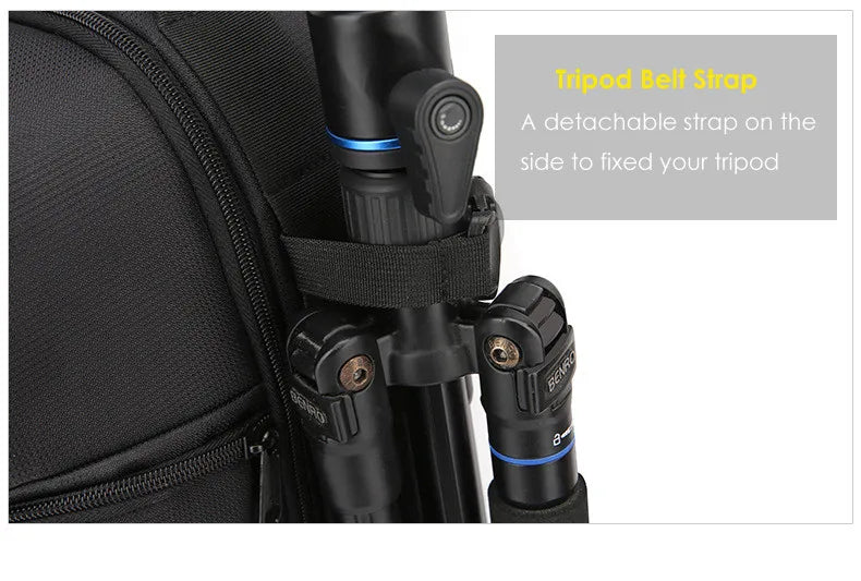 JINNUOLANG Professional Digital SLR Camera Backpack Large Photography Bag Tripod Holder Waterproof Rain Cover Outdoor Hiking