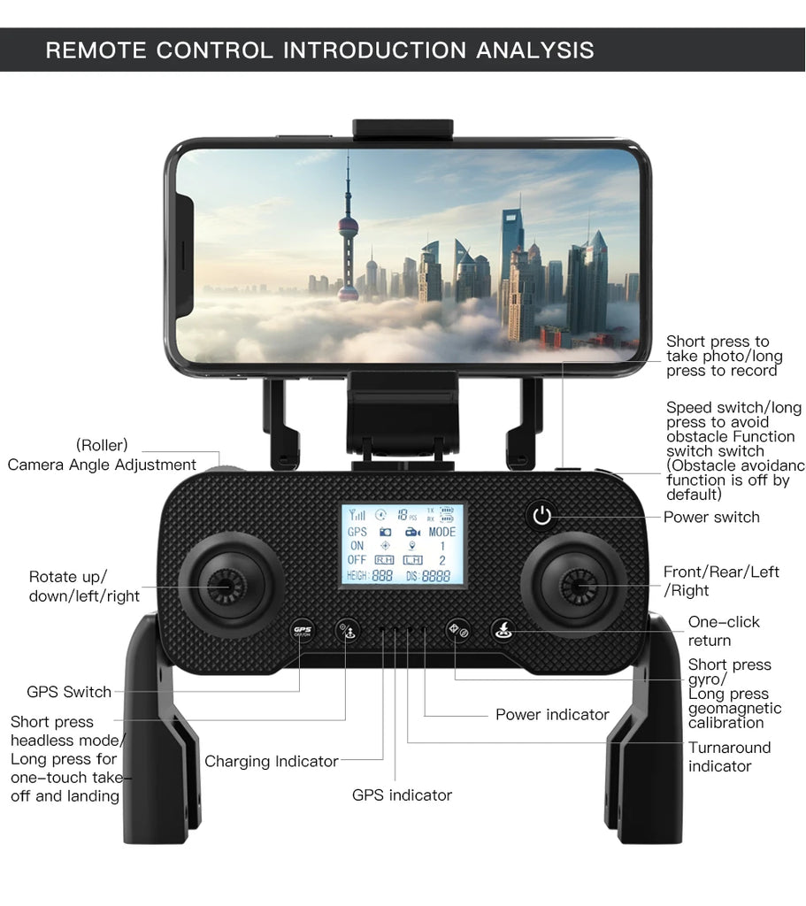 New L200 PRO MAX 4K Professional Drone GPS EIS Dual Camera Obstacle Avoidance Flight 2-axis PTZ Brushless Helicopter GPS RC toys