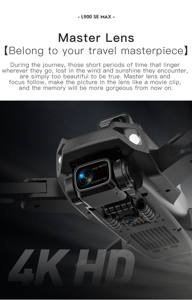 New L200 PRO MAX 4K Professional Drone GPS EIS Dual Camera Obstacle Avoidance Flight 2-axis PTZ Brushless Helicopter GPS RC toys