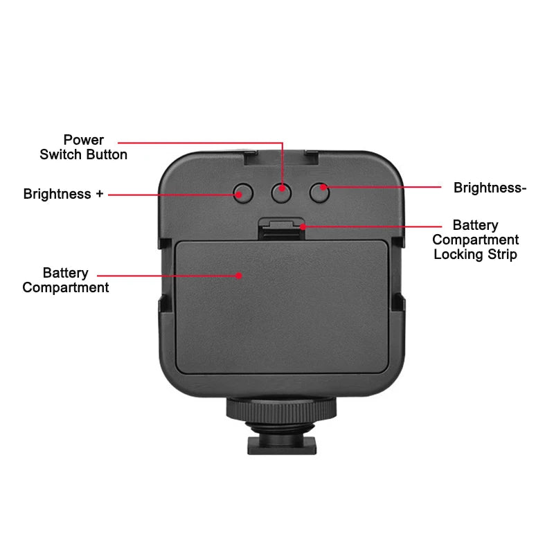 6500K Led Video Light Camera Fill Lights Rechargeable Fill Lamp Portable Photography Lighting for Dji Sony Dslr Canon Cameras