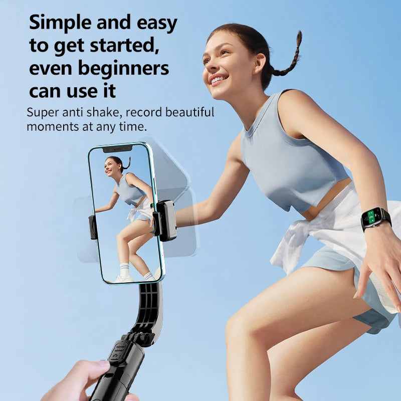 FANGTUOSI New Mobile Video stabilizer Bluetooth selfie stick tripod Wireless cellphone Gimbal Stabilizer For Smartphone Live
