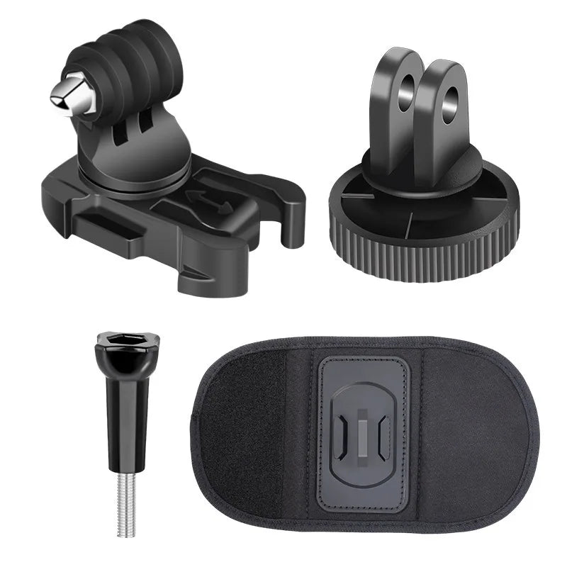 Camera Adjustable Holder with Backpack Shoulder Strap Belt Mount 360° Rotation Universal for DJI Osmo Action Insta360 GoPro Hero