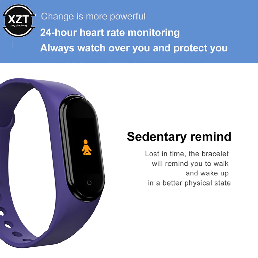 M4 Smart Digital Watch Bracelet IP65 Waterproof with Heart Rate Monitoring Running Calorie Counter Health Sport Tracker