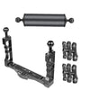 Diving Dual Handle Tray Stabilizer Bracket Rig Bracket Kit w Buoyancy Float Arm Underwater Fill Lights for GoPro 10 DSLR Cameras