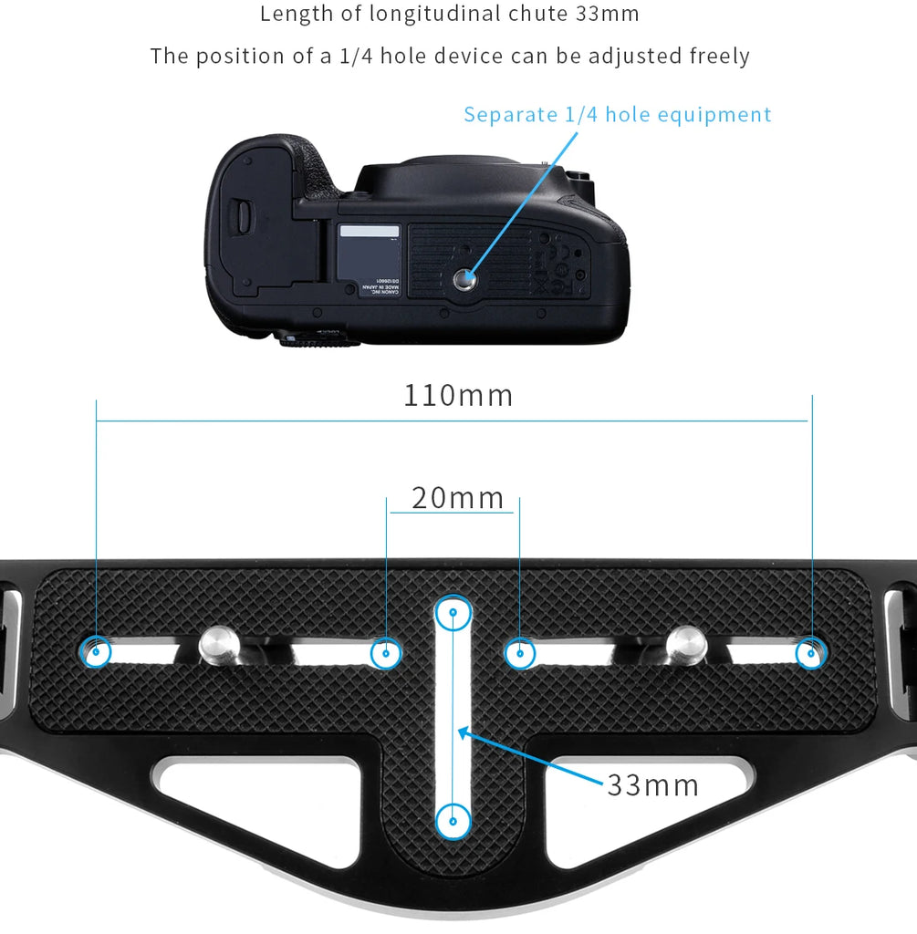 Diving Dual Handle Tray Stabilizer Bracket Rig Bracket Kit w Buoyancy Float Arm Underwater Fill Lights for GoPro 10 DSLR Cameras