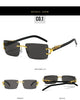 Fashion Rimless Sunglasses Women Men Cheetah Decoration Rectangular Brand Designer Sun Glasses