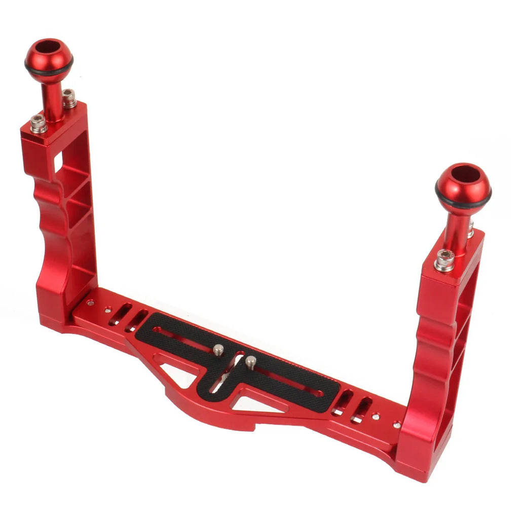Diving Dual Handle Tray Stabilizer Bracket Rig Bracket Kit w Buoyancy Float Arm Underwater Fill Lights for GoPro 10 DSLR Cameras