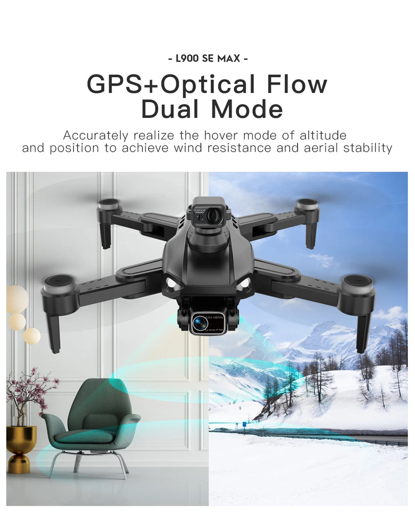New L200 PRO MAX 4K Professional Drone GPS EIS Dual Camera Obstacle Avoidance Flight 2-axis PTZ Brushless Helicopter GPS RC toys