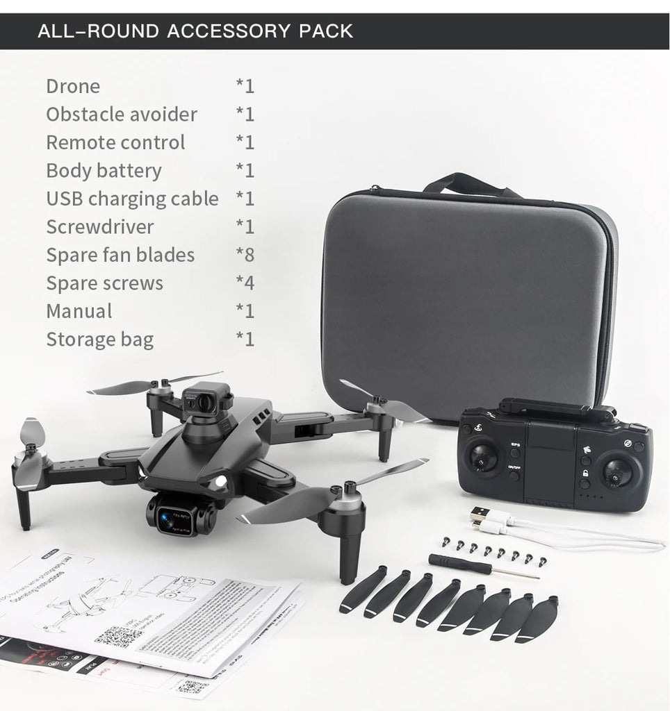 New L200 PRO MAX 4K Professional Drone GPS EIS Dual Camera Obstacle Avoidance Flight 2-axis PTZ Brushless Helicopter GPS RC toys