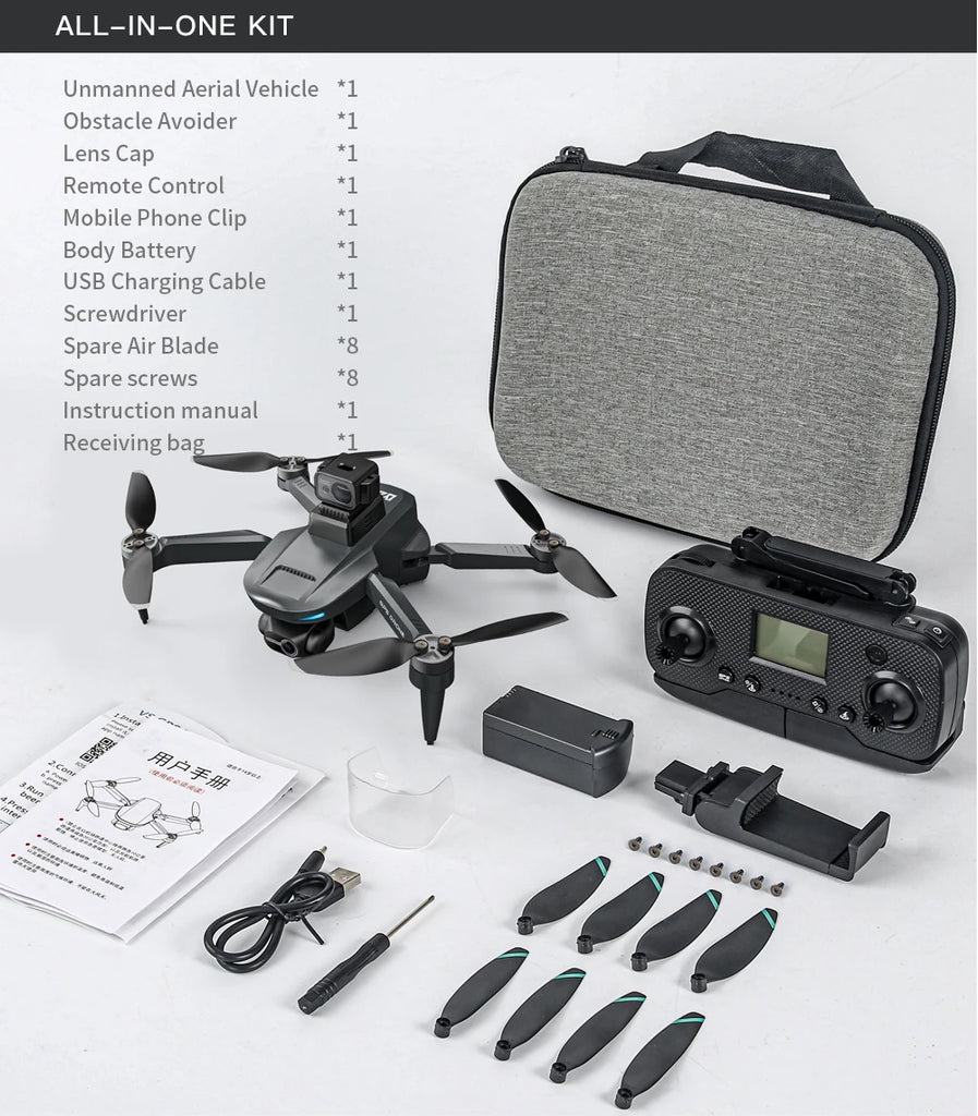 New L200 PRO MAX 4K Professional Drone GPS EIS Dual Camera Obstacle Avoidance Flight 2-axis PTZ Brushless Helicopter GPS RC toys