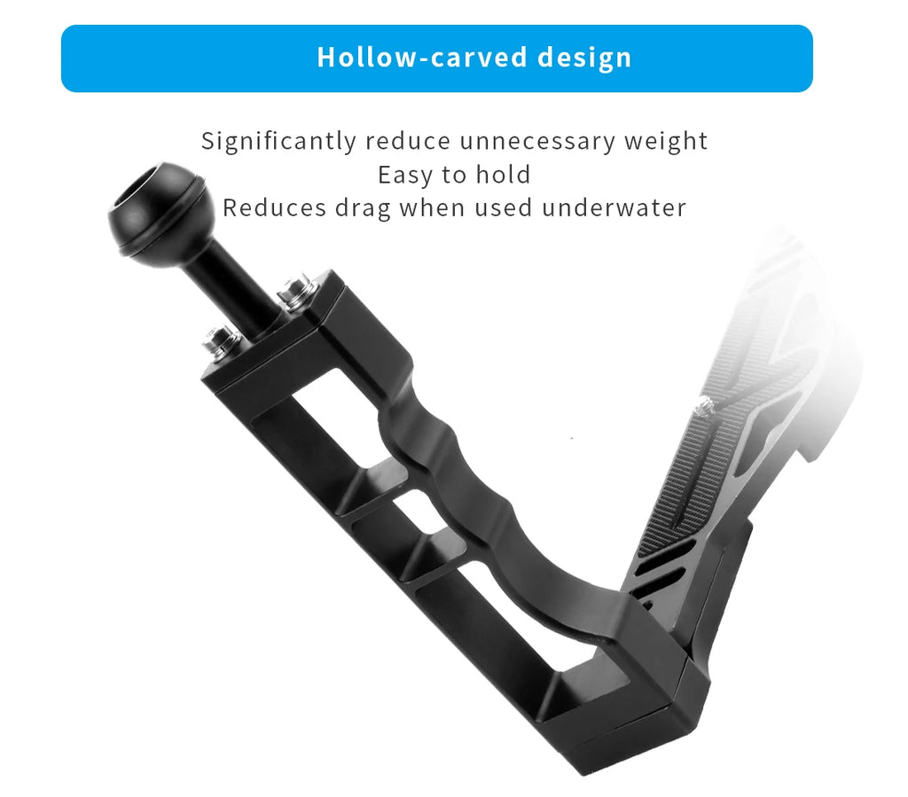Diving Dual Handle Tray Stabilizer Bracket Rig Bracket Kit w Buoyancy Float Arm Underwater Fill Lights for GoPro 10 DSLR Cameras