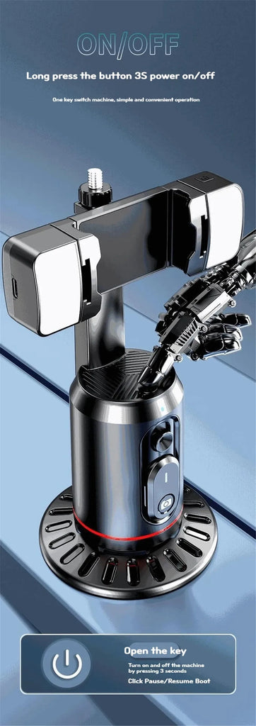 FANGTUOSI New Selfie Stick 360 Rotation Follow-up Gimbal Stabilizer Monopod Desktop Tracking Gimbal With Remote for Tiktok Live
