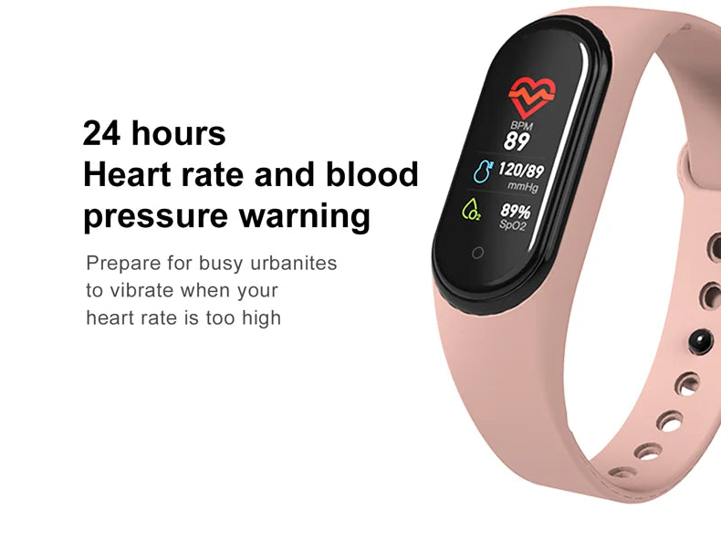 M4 Smart Digital Watch Bracelet IP65 Waterproof with Heart Rate Monitoring Running Calorie Counter Health Sport Tracker