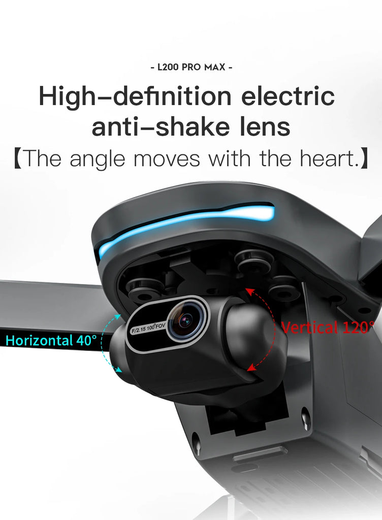 New L200 PRO MAX 4K Professional Drone GPS EIS Dual Camera Obstacle Avoidance Flight 2-axis PTZ Brushless Helicopter GPS RC toys