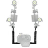 Diving Dual Handle Tray Stabilizer Bracket Rig Bracket Kit w Buoyancy Float Arm Underwater Fill Lights for GoPro 10 DSLR Cameras