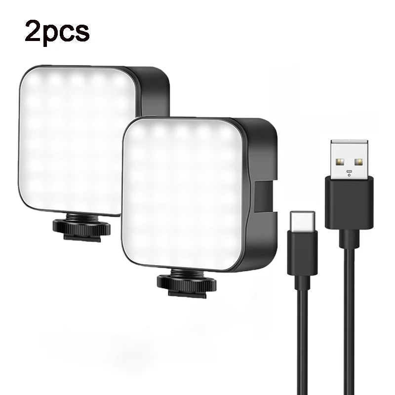 6500K Led Video Light Camera Fill Lights Rechargeable Fill Lamp Portable Photography Lighting for Dji Sony Dslr Canon Cameras