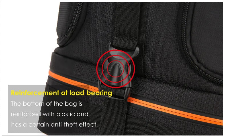 JINNUOLANG Professional Digital SLR Camera Backpack Large Photography Bag Tripod Holder Waterproof Rain Cover Outdoor Hiking