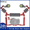 Diving Dual Handle Tray Stabilizer Bracket Rig Bracket Kit w Buoyancy Float Arm Underwater Fill Lights for GoPro 10 DSLR Cameras