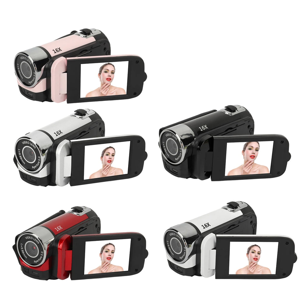 D90 1080P 16MP Digital Camera 2.4 Inch Rotatable Screen Camcorder 16X Zoom HD Video Recorder with Fill Light new