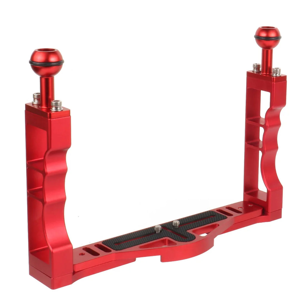 Diving Dual Handle Tray Stabilizer Bracket Rig Bracket Kit w Buoyancy Float Arm Underwater Fill Lights for GoPro 10 DSLR Cameras