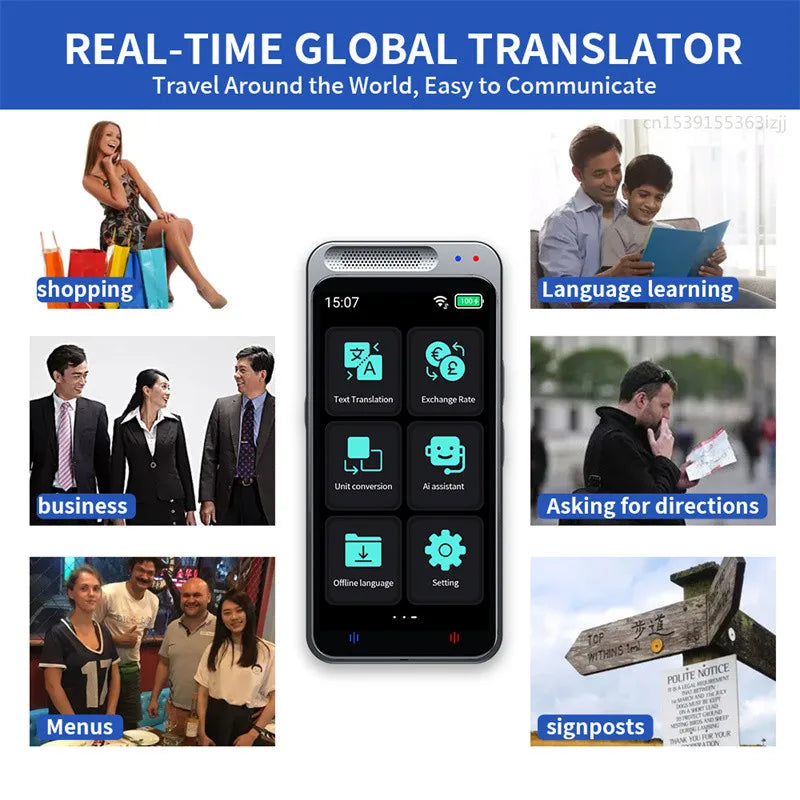 138 Languages Z6 Portable Smart Voice Translator Real-time Multi-Language Speech Interactive Offline Translator Business Travel