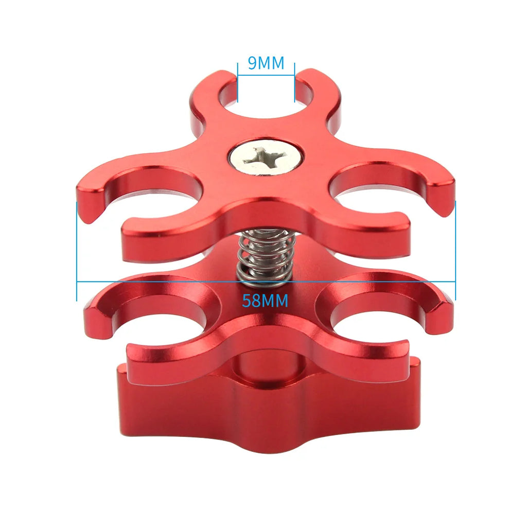 Diving Dual Handle Tray Stabilizer Bracket Rig Bracket Kit w Buoyancy Float Arm Underwater Fill Lights for GoPro 10 DSLR Cameras