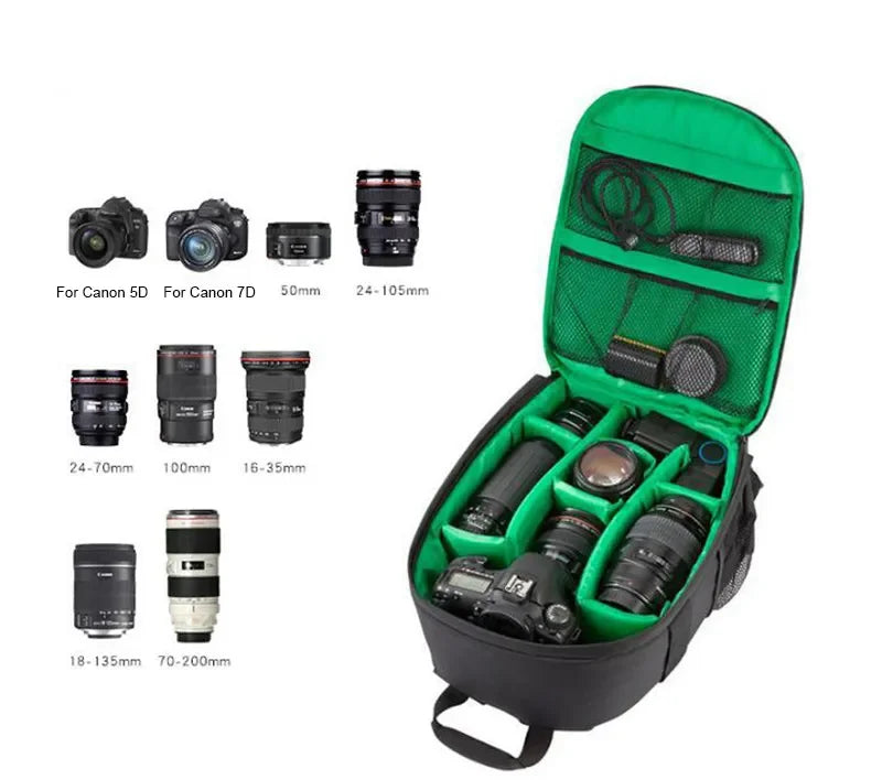 Multi-functional Camera Backpack Video Digital DSLR Bag Waterproof Outdoor Camera Photo Bag Case for Nikon/ for Canon/DSLR