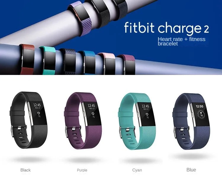 Fitbit Charge 2 smart wristband heart rate monitoring exercise pedometer fitness sleep call notification GPS IOS Android