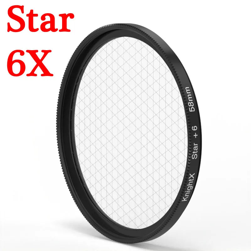 KnightX Star Line Filter For canon nikon dslr photography light d3300 200d 24-105 d5300 49mm 52mm 55mm 58mm 62mm 67mm 72mm 77mm