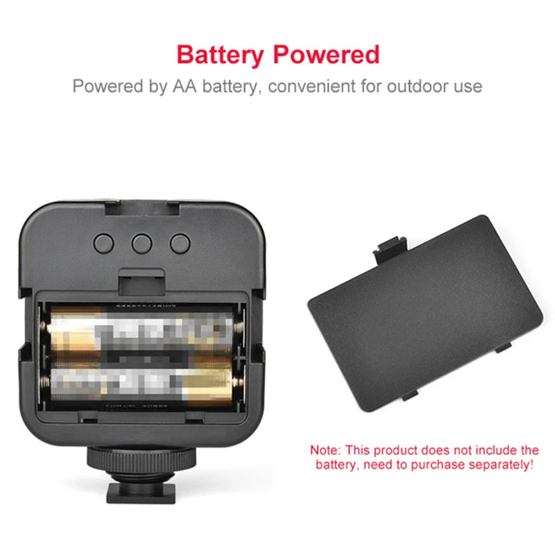 6500K Led Video Light Camera Fill Lights Rechargeable Fill Lamp Portable Photography Lighting for Dji Sony Dslr Canon Cameras