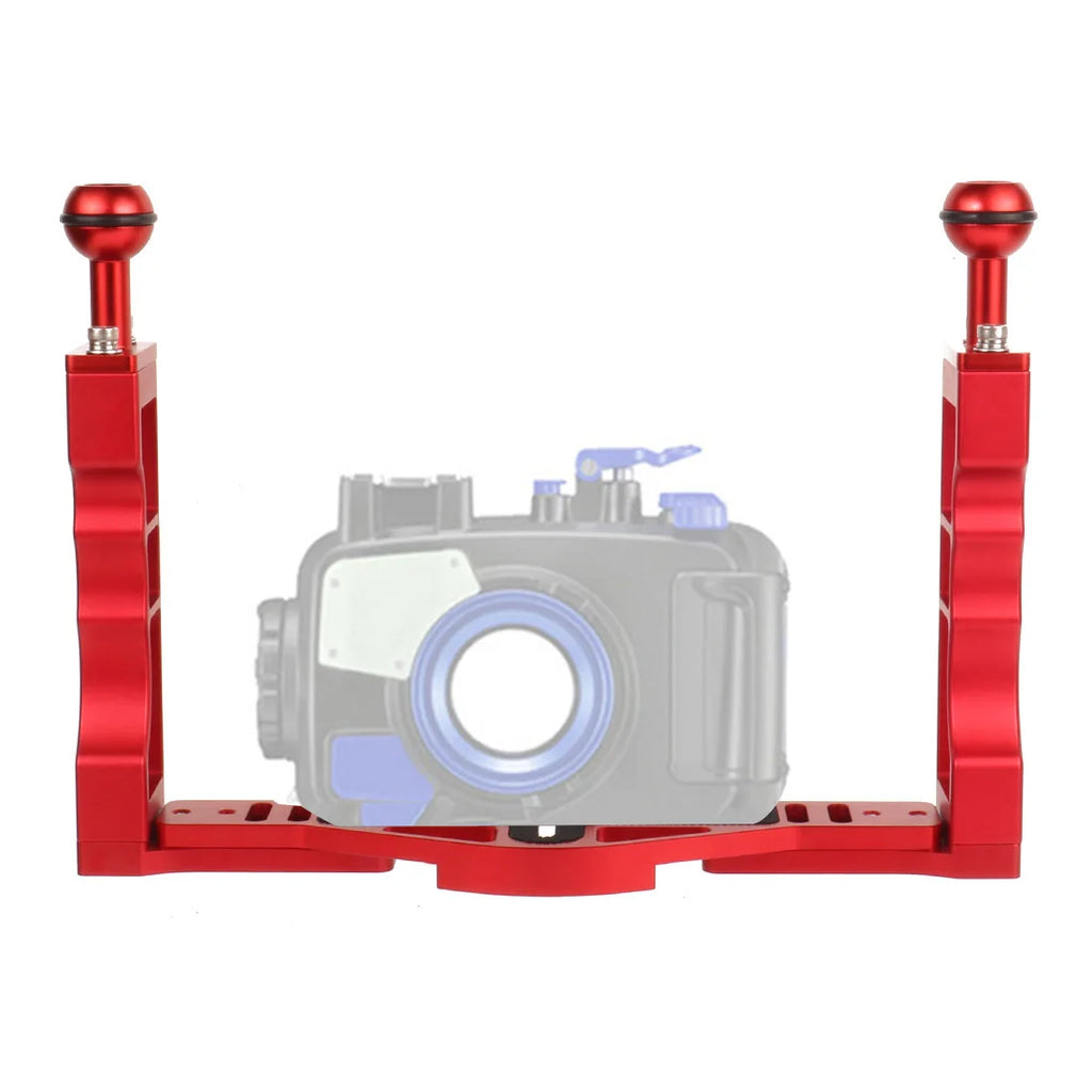 Diving Dual Handle Tray Stabilizer Bracket Rig Bracket Kit w Buoyancy Float Arm Underwater Fill Lights for GoPro 10 DSLR Cameras