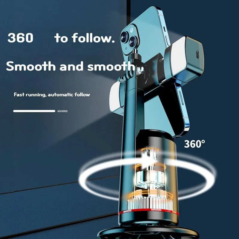 FANGTUOSI New Selfie Stick 360 Rotation Follow-up Gimbal Stabilizer Monopod Desktop Tracking Gimbal With Remote for Tiktok Live